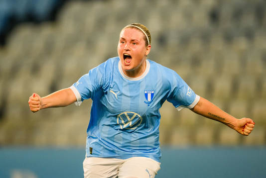 Malmö FFs Rebecka Holm jublar