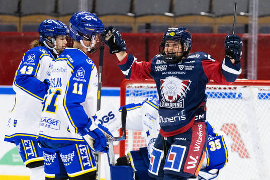 Linköpings Franziska Feldmeier jublar