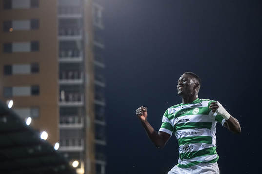 Västerås SKs Ibrahim Yalatif Diabaté jublar