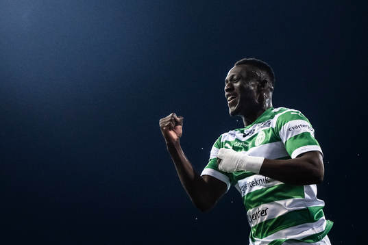 Västerås SKs Ibrahim Yalatif Diabaté jublar