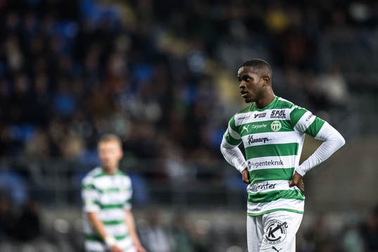 Västerås SKs Jaheem Burke deppar