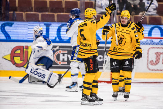 Skellefteås Axel Sandin-Pellikka jublar