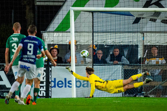 Trelleborgs Nicolas Mortensen sätter 1-1 på Jönköpings