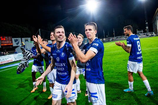 Trelleborgs spelare jublar