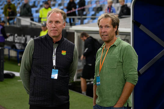 GAIS klubbchef Magnus Sköldmark och sportchef Nicklas