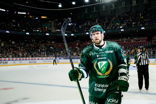 Färjestads Henrik Björklund jublar