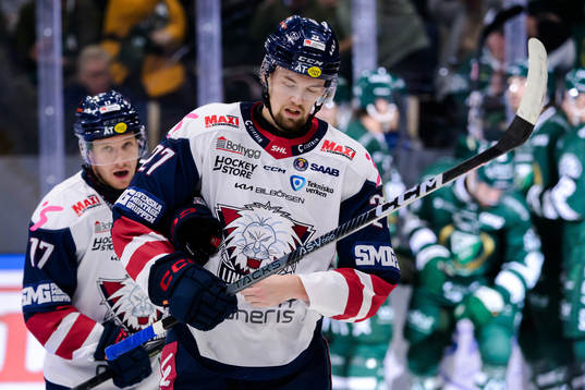 Linköpings Sebastian Strandberg och William Worge Kreü