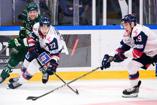 Färjestads Carl Dahlström och Linköpings Vilmos Gallo