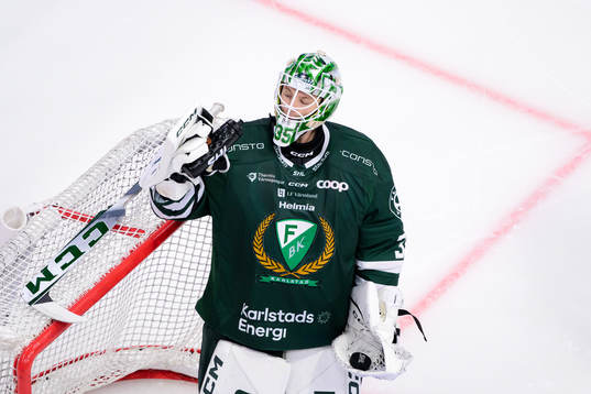 Färjestads målvakt Carl Lindbom