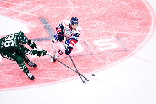 Färjestads David Tomasek och Linköpings Markus Ljungh