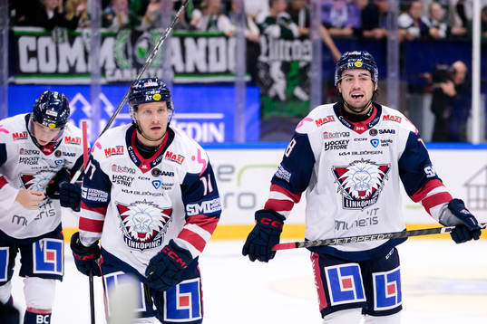 Linköpings Sebastian Strandberg och Remi Elie deppar