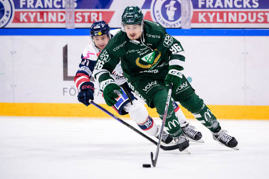 Linköpings Broc Little och Färjestads David Tomasek