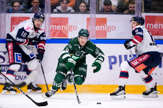Linköpings Remi Elie, Färjestads Joakim Nygård och