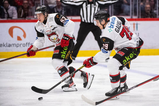 Malmö Redhawks Albert Sjöberg och Jakub Galvas