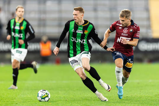 GAIS Julius Lindberg och Örgrytes Hampus Dahlqvist