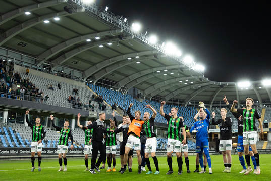 GAIS spelare jublar