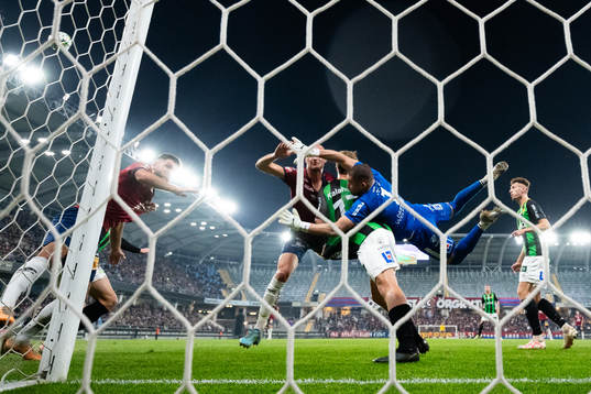 GAIS Robin Frej och målvakt Mergim Krasniqi