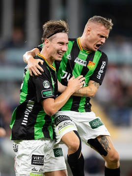 GAIS Robin Frej jublar ihop med Jonas Lindberg