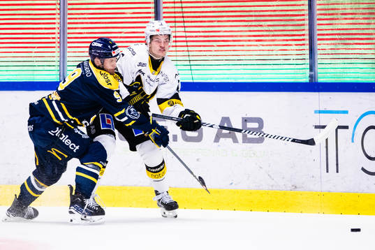 Södertäljes Viktor Grahn och Västerås Hannes Hellberg