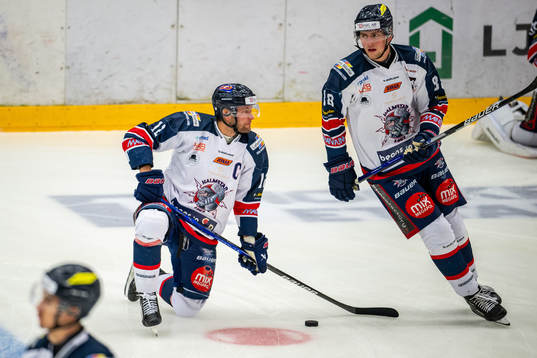 Halmstads Robin Dahse  och Jonathan Lundgren