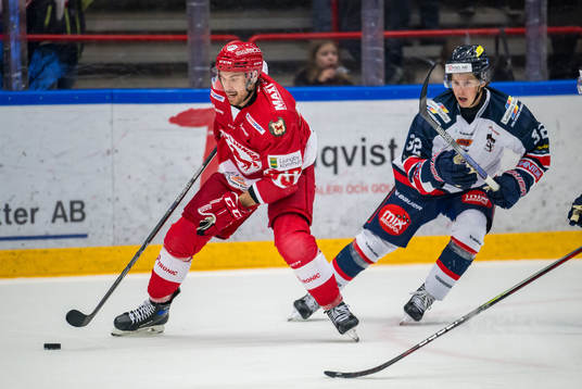 Troja/Ljungbys Mattias Persson och Halmstads Ludvig Wulff