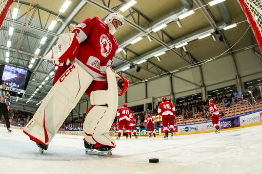Troja/Ljungbys målvakt Jesper Eliasson deppar