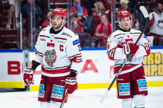 MoDos David Rundblad och Erik Karlsson deppar