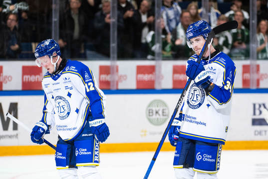Leksands Kalle Östman och Peter Cehlarik deppar