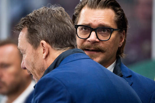 Leksands tränare Björn Hellkvist och assisterande