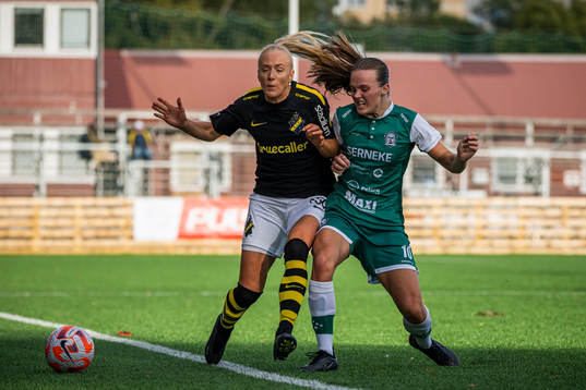 AIKs Moa Sjöström och Alingsås Alma Öberg