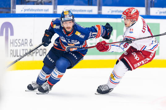 Växjös Brian Cooper och Timrås Joonas Lyytinen