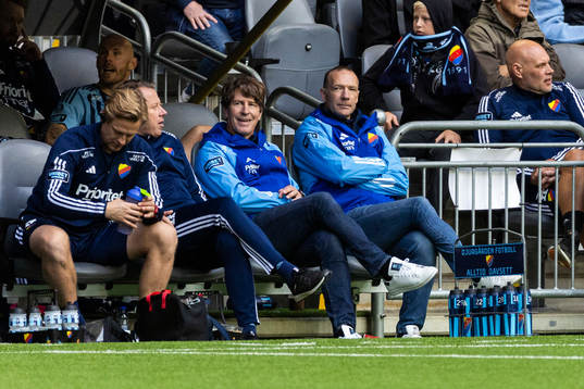 Djurgårdens tränare Thomas Lagerlöf och Kim Bergstrand