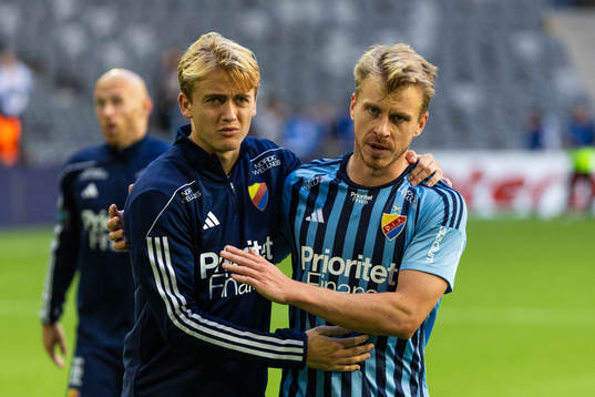 Djurgårdens Oskar Fallenius och Rasmus Schuller
