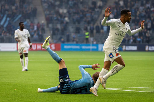 Halmstads Marcus Olsson och Djurgårdens Oskar Fallenius