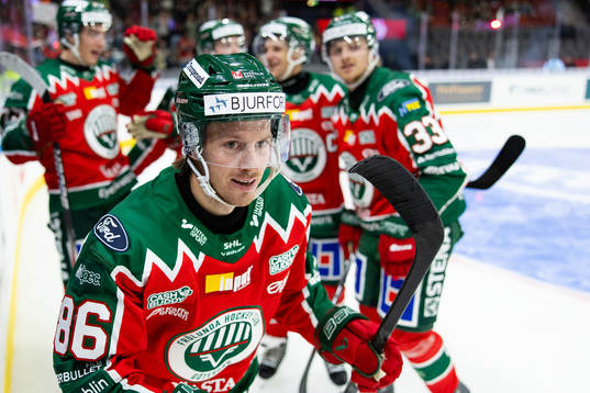 Frölundas Erik Thorell jublar