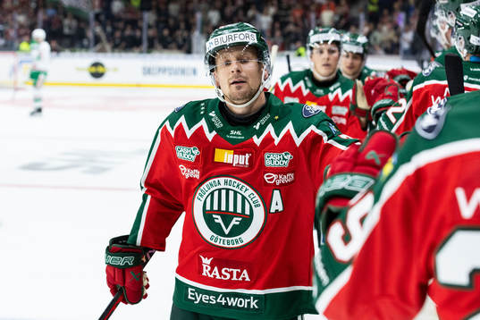 Frölundas Nicklas Lasu jublar