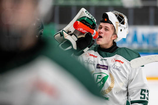 Färjestads målvakt Melwin Asp Cassäsen