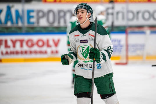 Färjestads Gabriel Melin jublar