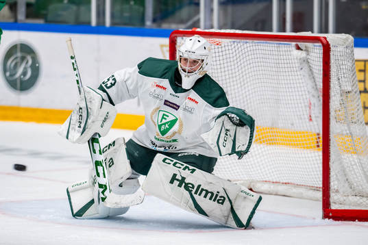 Färjestads målvakt Melwin Asp Cassäsen