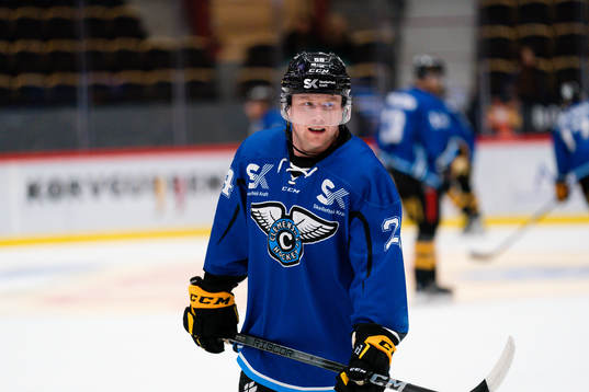 Skellefteås Oskar Nilsson i Clemensnäs matchställ före
