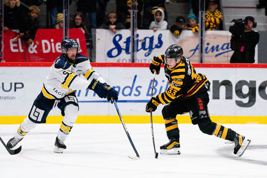 HV71s Anton Strålman och Skellefteås Zeb Forsfjäll