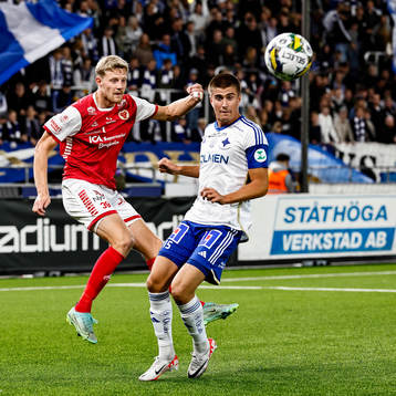 Kalmars Rasmus Sjöstedt och IFK Norrköpings Carl Björk
