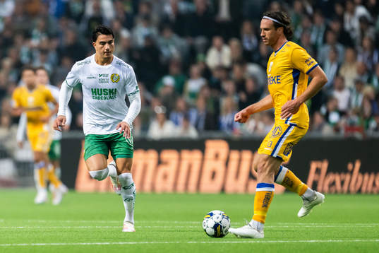 Hammarbys Jusef Erabi och IFK Göteborgs Gustav Svensson