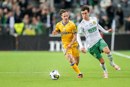 IFK Göteborgs Lucas Kåhed och Hammarbys Marc Llinares