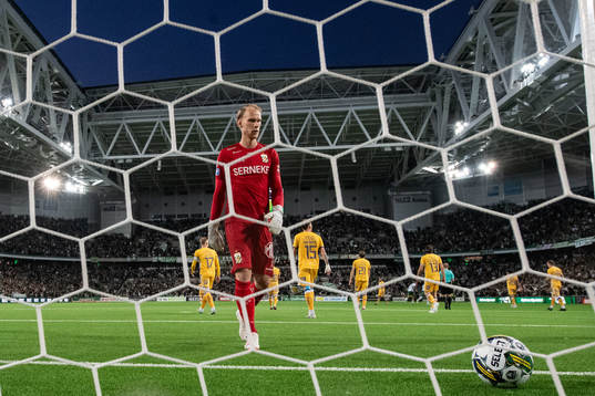 IFK Göteborgs målvakt Pontus Dahlberg deppar