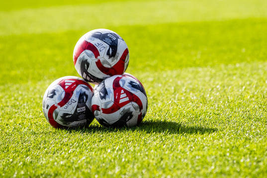 Fotbollar på naturgräs