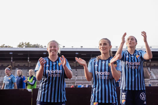 Djurgårdens Therese Åsland, Tilde Lindwall och Lova