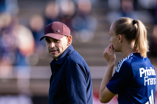 Djurgårdens tränare Marcelo Fernandez och Matilda Plan