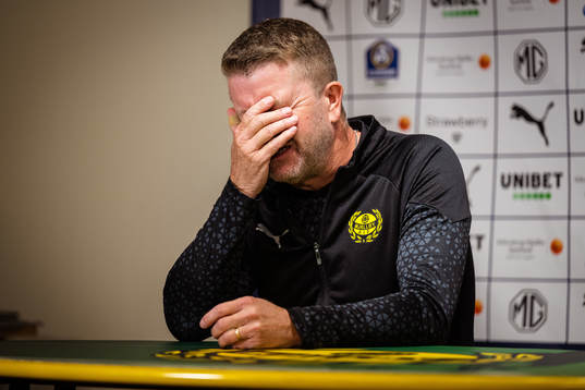 Mjällbys tränare Anders Torstensson deppar