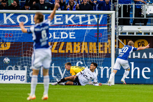 Kristian Eriksen of Molde celebrates